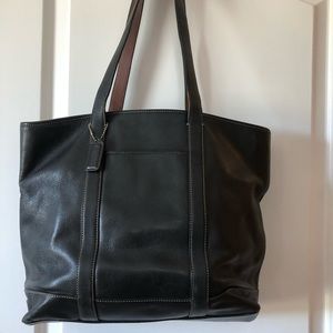 Coach Black Leather Shoulder Tote 5188